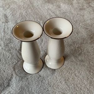 A pair of Lenox candle holders
